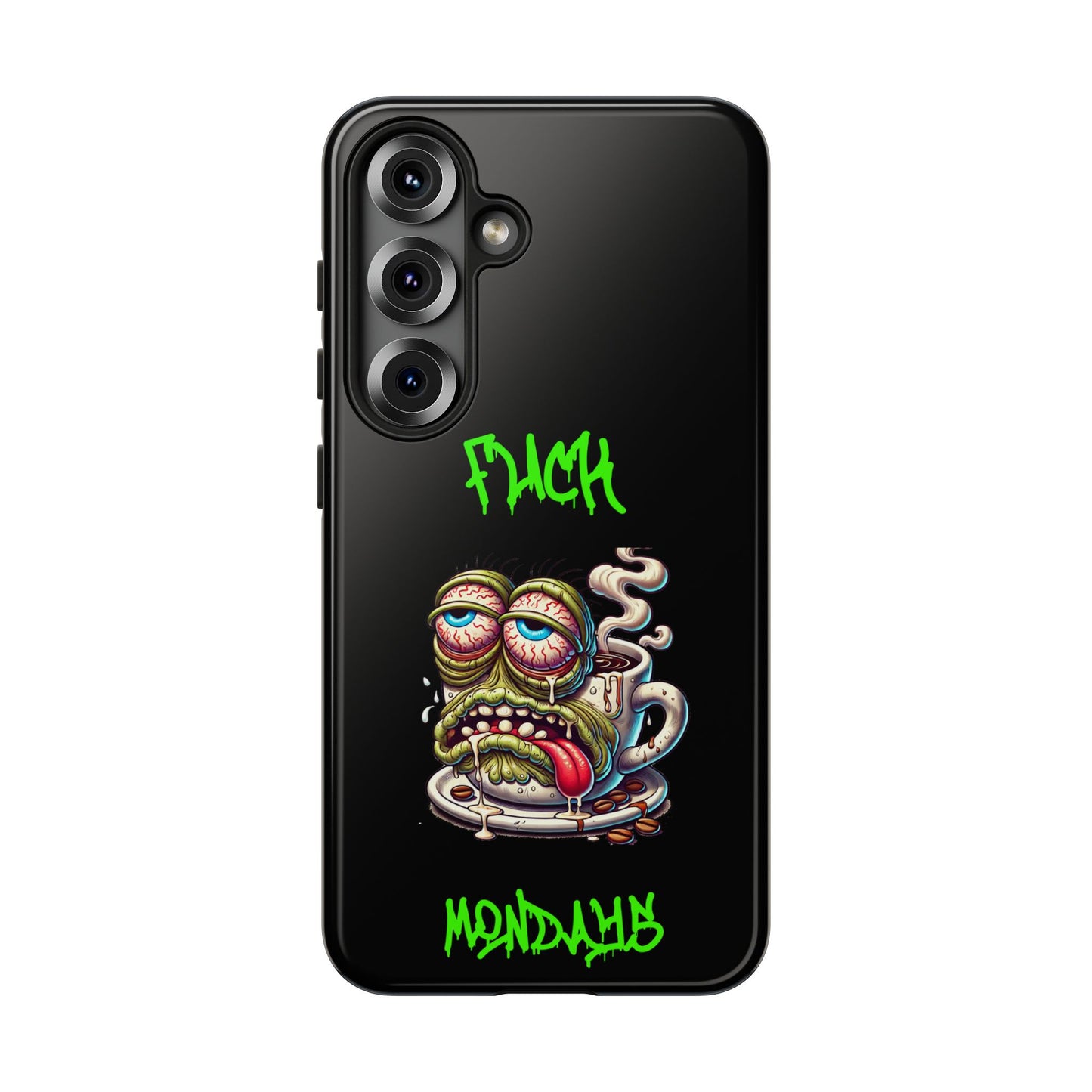 Phone Case — "F*** Monday" Grotesque Coffee Monster Shock Art