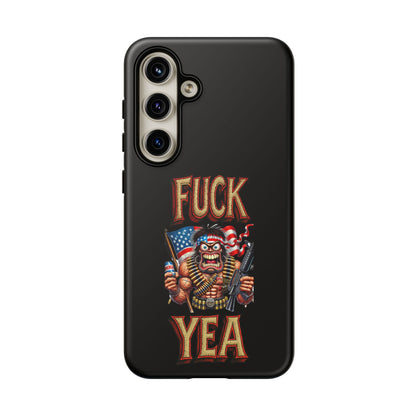 Phone Case — "FUCK YEA" Patriotic Skeleton Soldier Graphic
