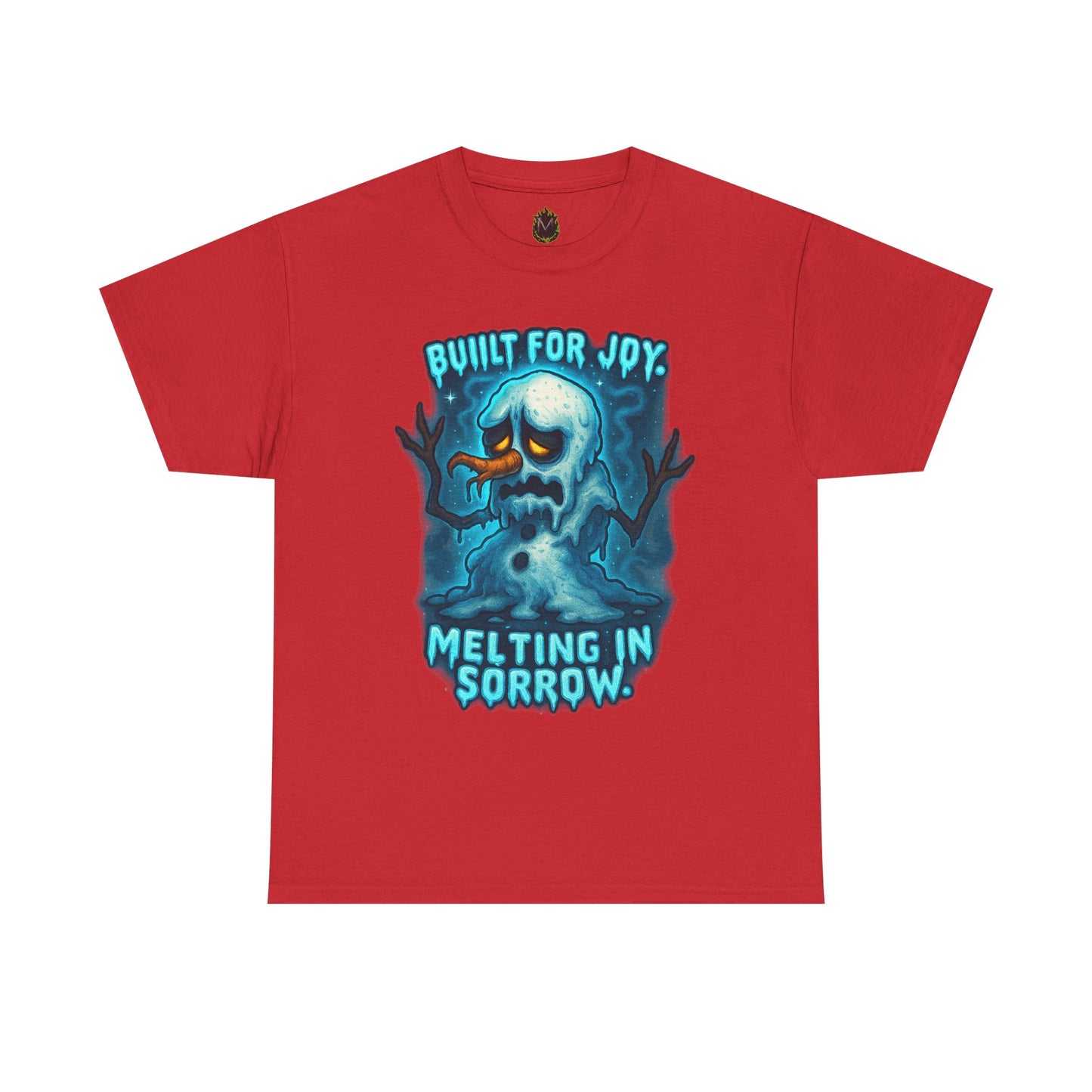Melting Snowman T-Shirt — "Built for Joy, Melting in Sorrow" Graphic Tee
