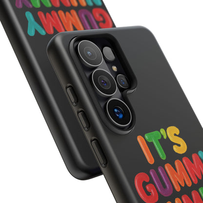 Phone Case — "It's Gummy Nummy Time" Colorful Candy Lettering Protective Case