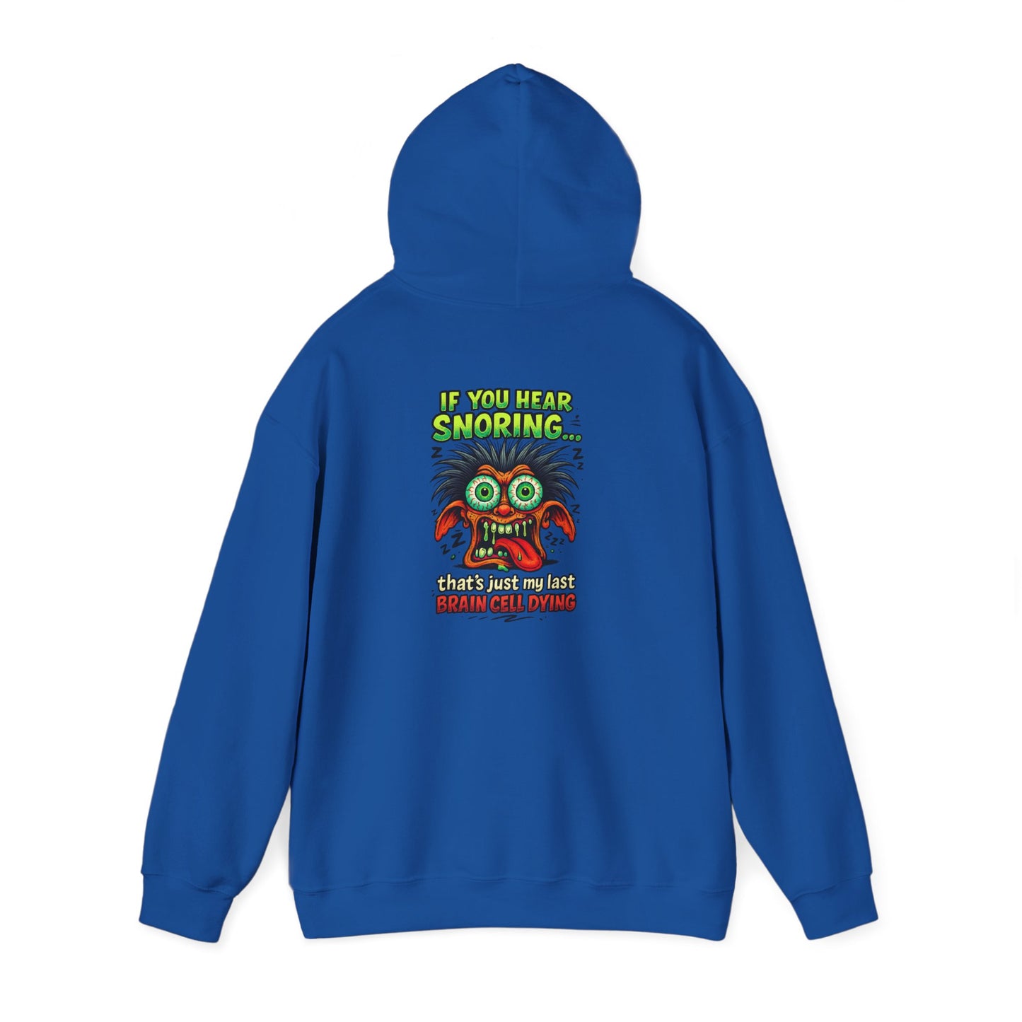 Funny Snoring Monster Hoodie – 'I'm Snoring' Graphic Back Pullover