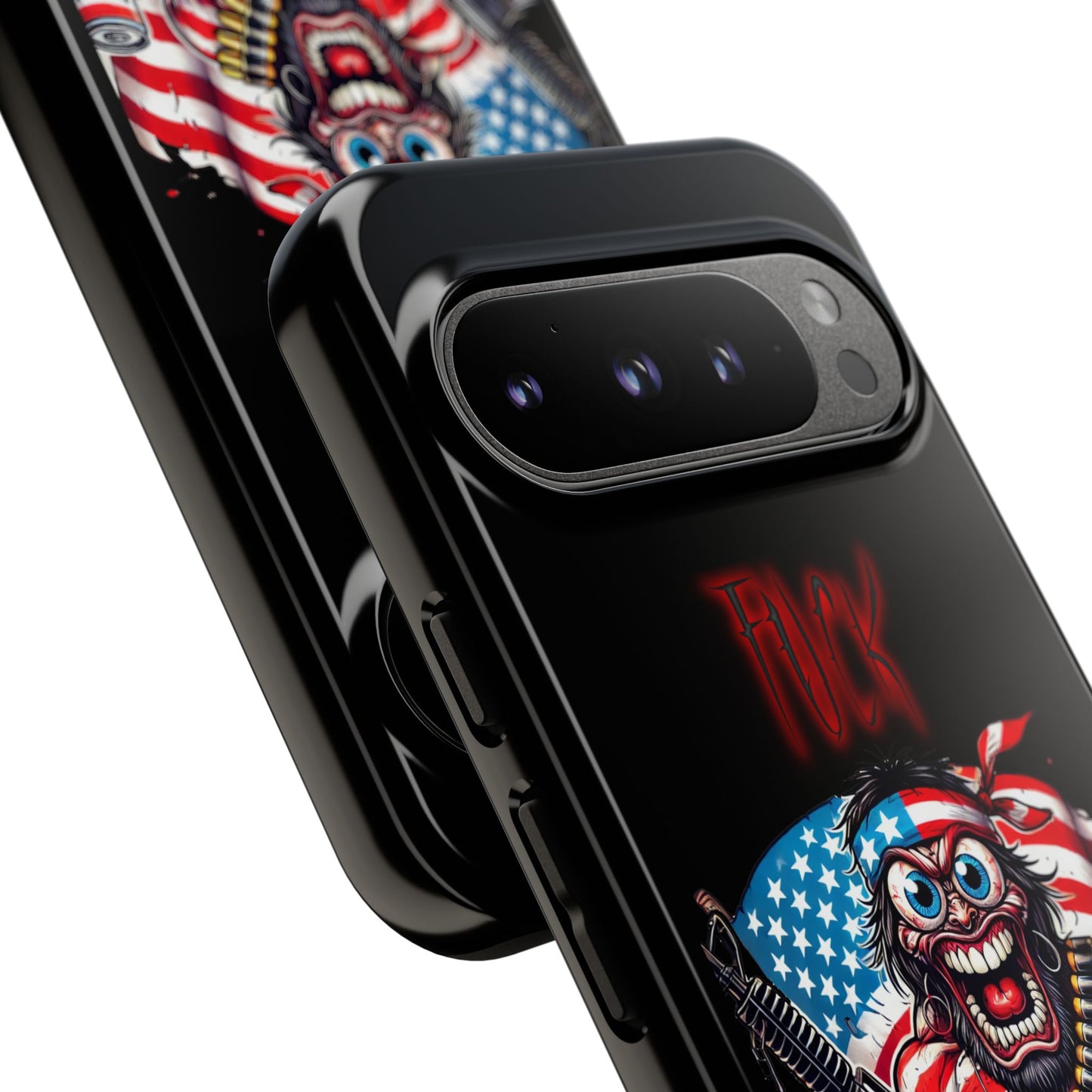 Phone Case — American Flag Skull Soldier Design (Tough Cases)