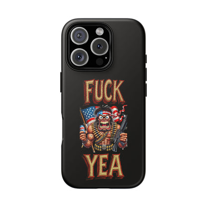 Phone Case — "FUCK YEA" Patriotic Skeleton Soldier Graphic