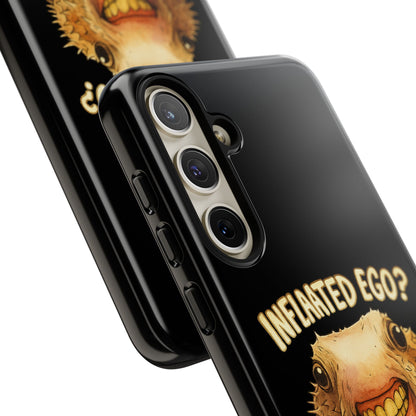 Phone Case — "Inflated Ego? Nah, It's Just Anxiety" Funny Pufferfish Design