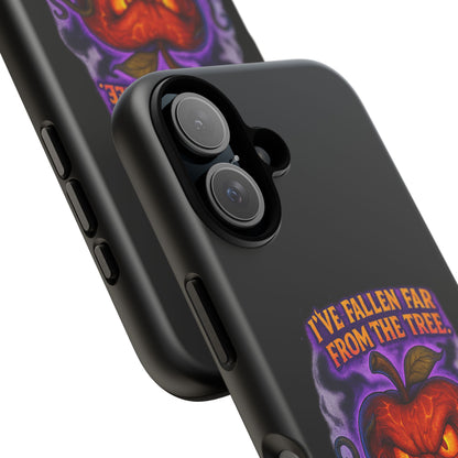 Phone Case — 'I've Fallen Far From the Tree, Straight Into Madness' Pumpkin Horror Design