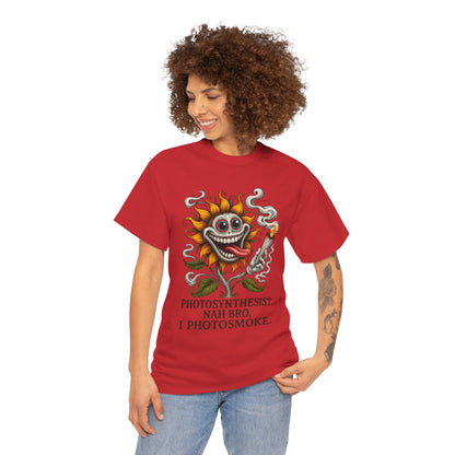 Photosmoke Sunflower – “I Photosmoke” Funny Stoner Plant T-Shirt