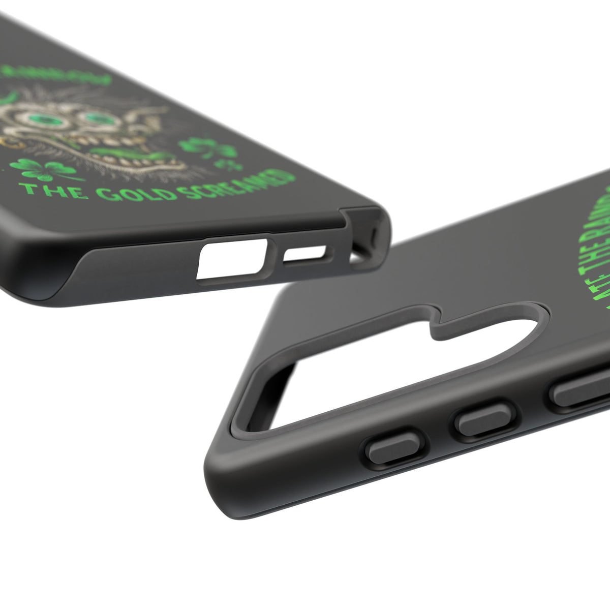 St. Patrick's Horror Phone Case — "I Ate the Rainbow, The Gold Screamed" Lucky Goblin Design