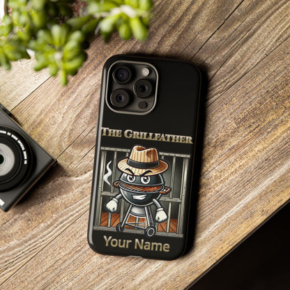 Grillfather Personalized Phone Case — Funny BBQ Smoker Design