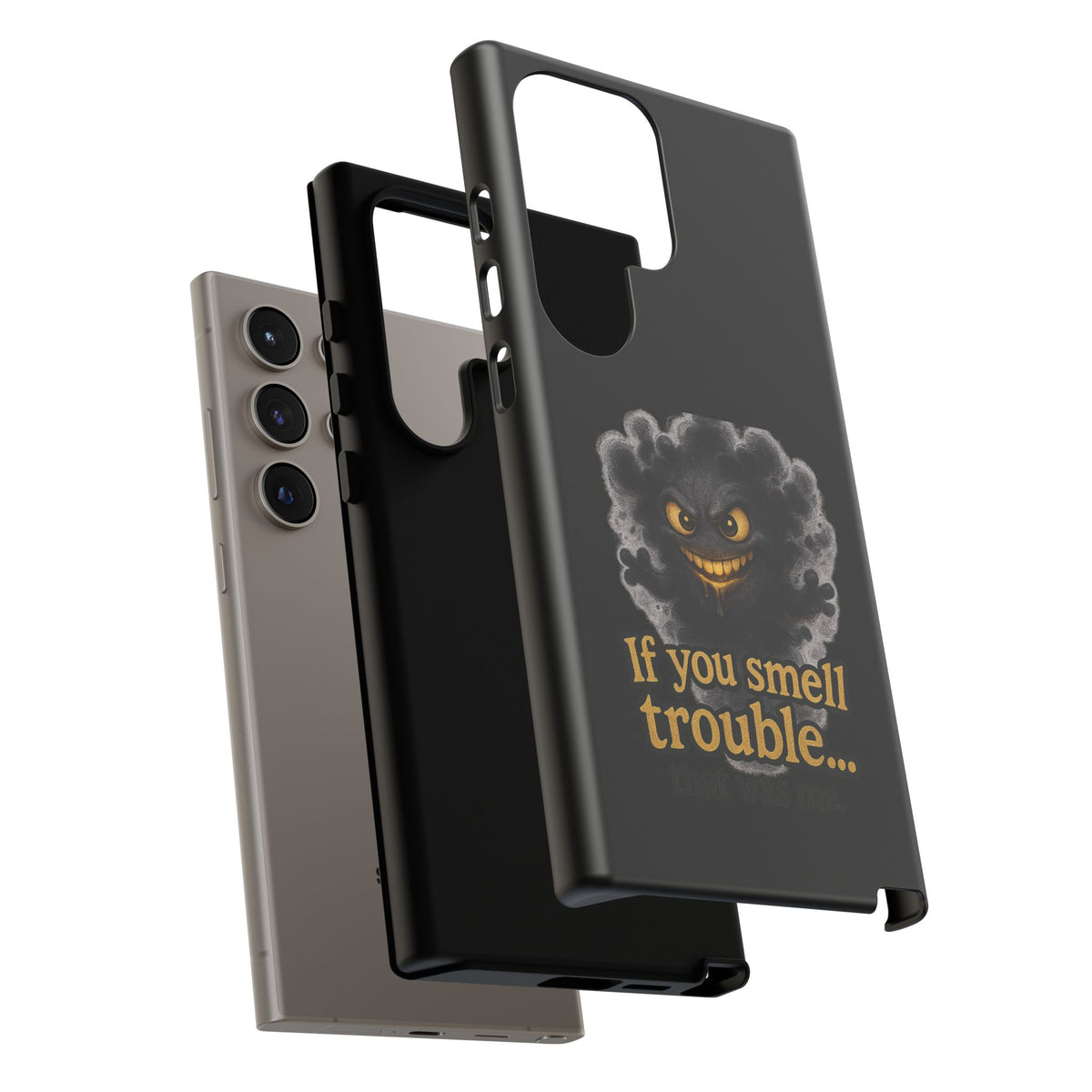 Phone Case — "If You Smell Trouble" Grinning Smoke Monster Protective Case