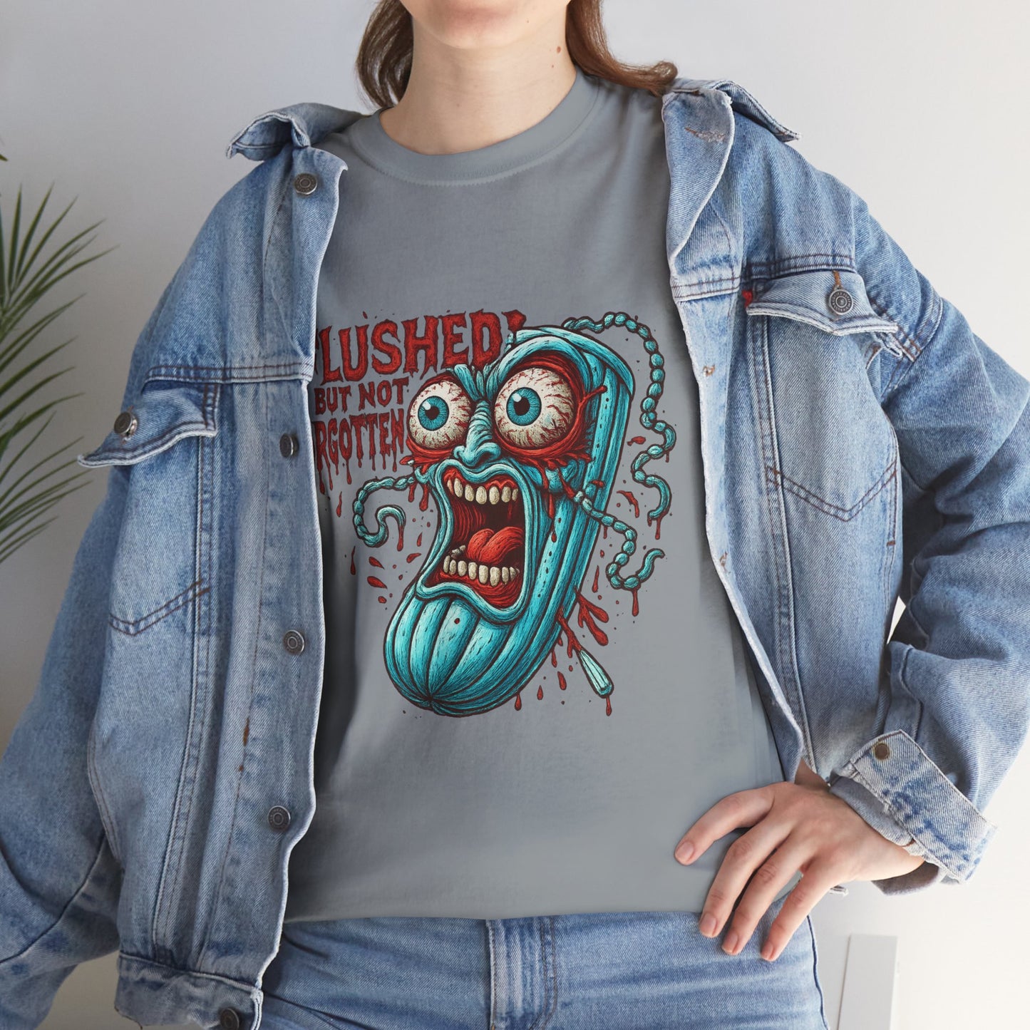 Flushed But Not Forgotten – Horror Tampon Tee