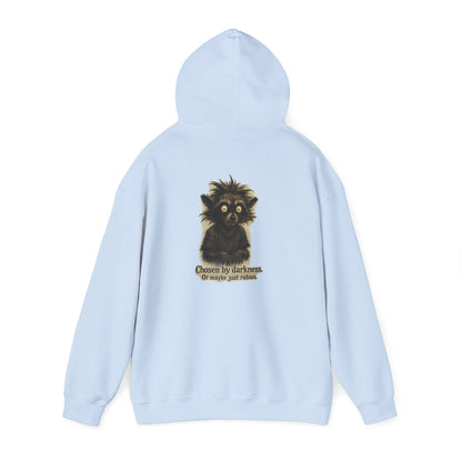Racoon Hoodie — "Chosen by darkness, or maybe just naptime" Graphic Pullover