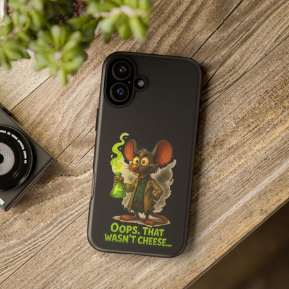 Phone Case — Funny Cartoon Rat "Oops That Wasn't Cheese" Protective Cover