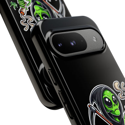 Reaper Alien Phone Case – Cute Grim Reaper Smoking Weed iPhone Case