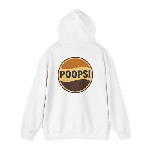 Poopsi Logo Hoodie — Funny Retro Soda Parody Sweatshirt