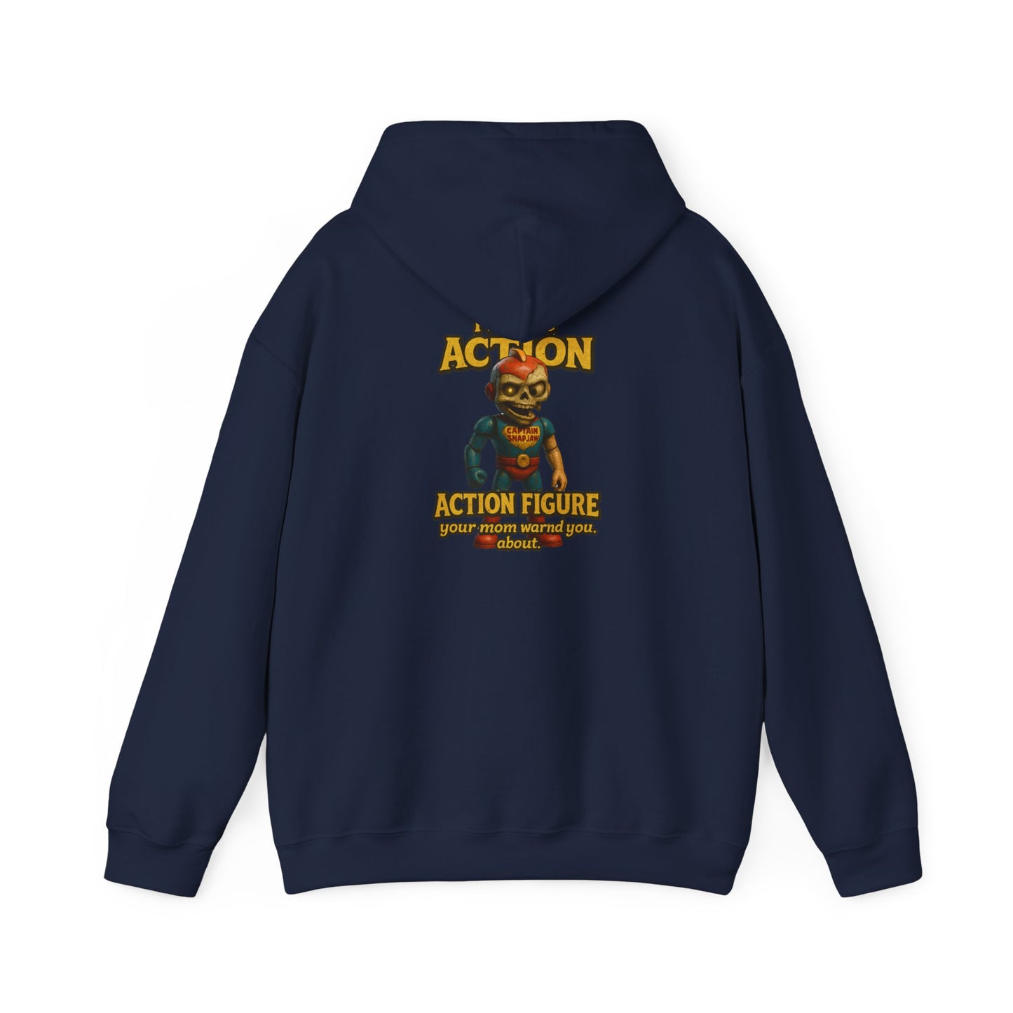 Action Figure Hoodie – Retro Toy Gamer Graphic Pullover
