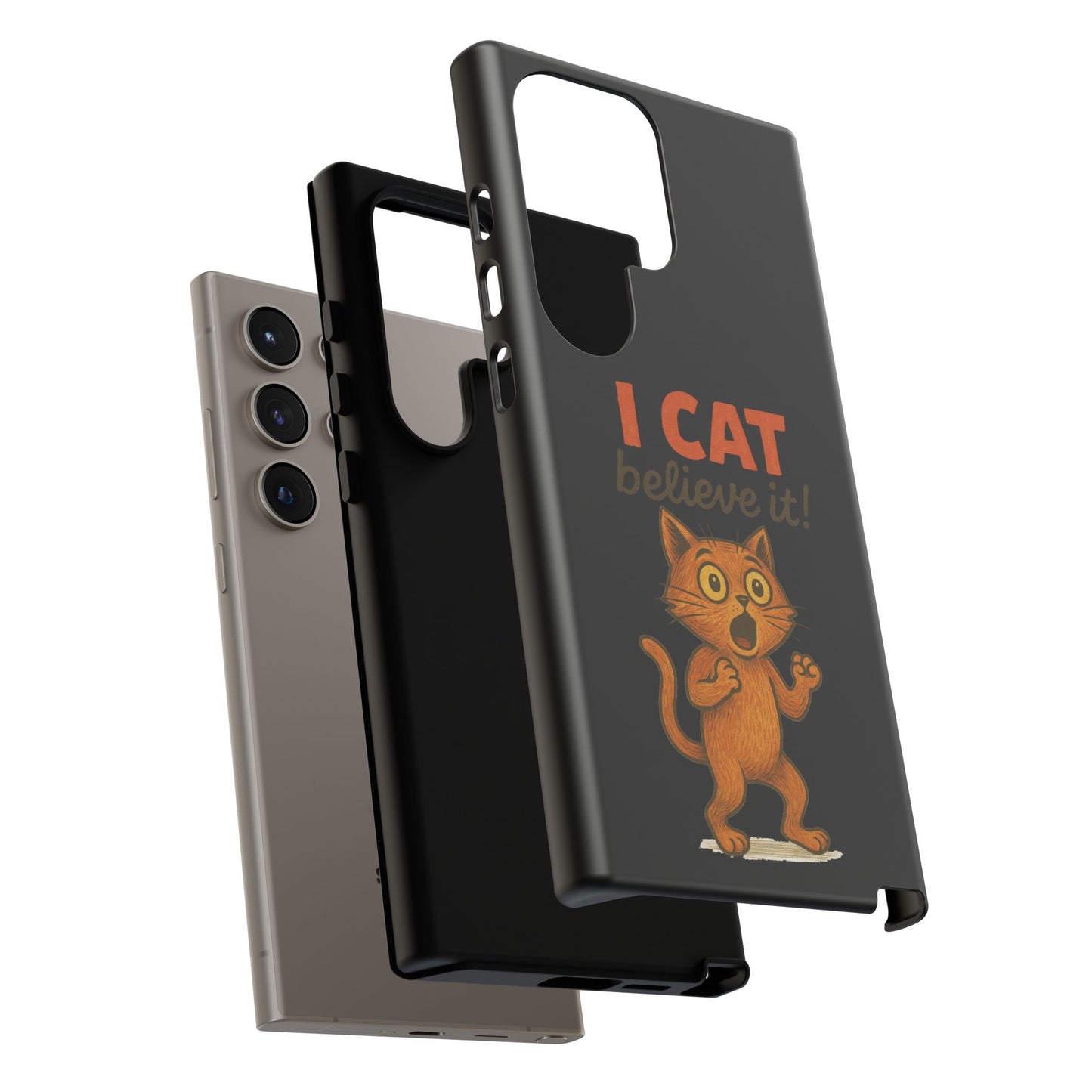 Phone Case — "I Cat Believe It!" Funny Orange Cat Protective Case