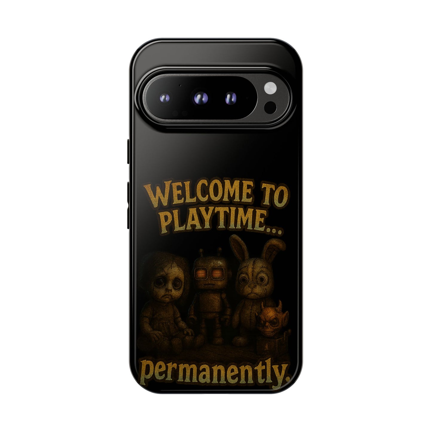 Phone Case — "Welcome to Playtime... Permanently." Horror Game Character Protective Case