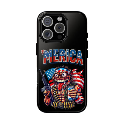 'MERICA Patriotic Phone Case — American Flag Madman Design
