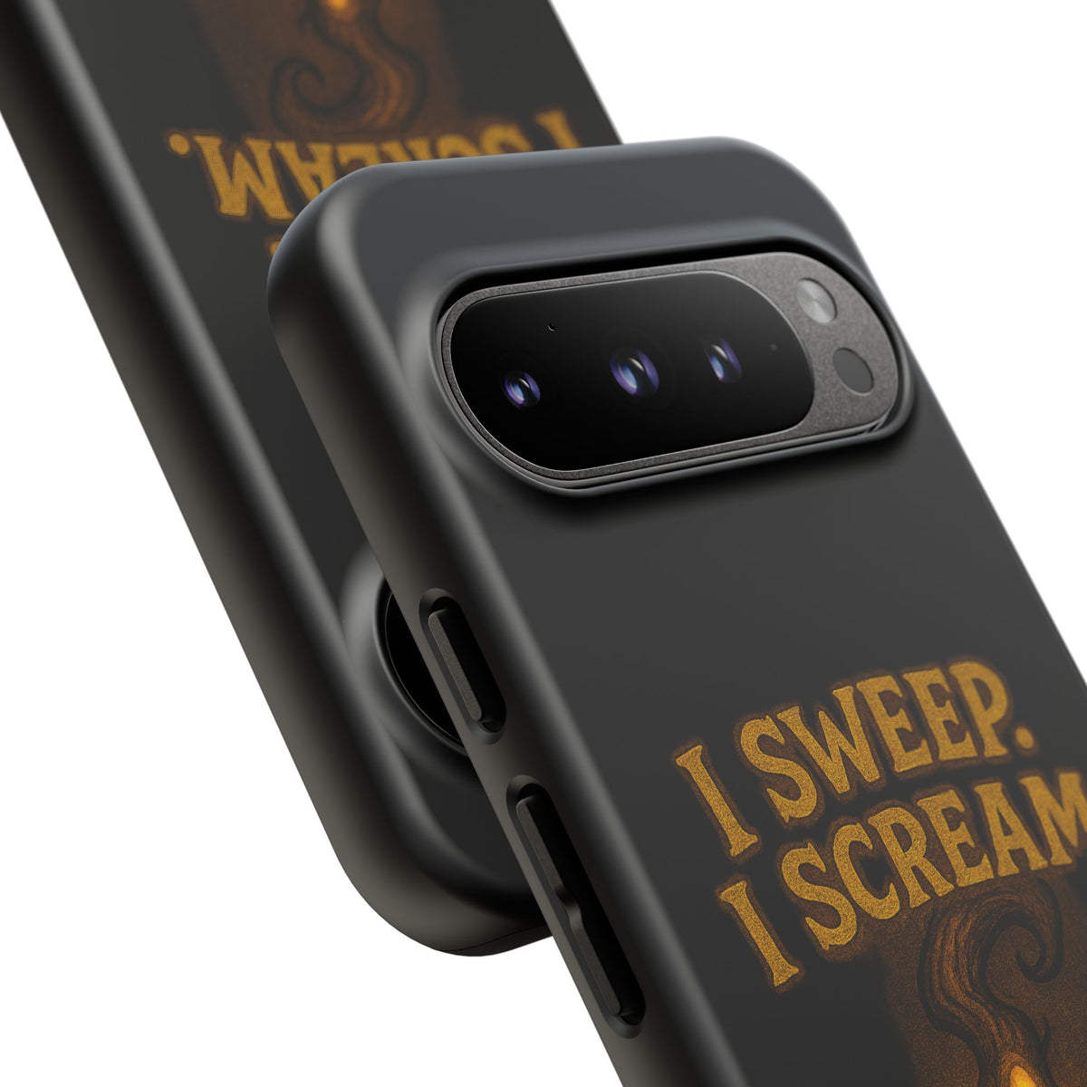 Phone Case — "I Sweep. I Scream. I Smile in That Order." Halloween Horror Design