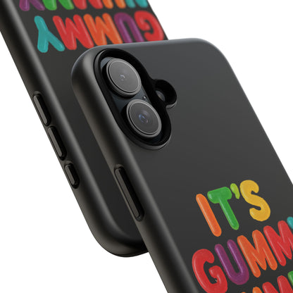 Phone Case — "It's Gummy Nummy Time" Colorful Candy Lettering Protective Case