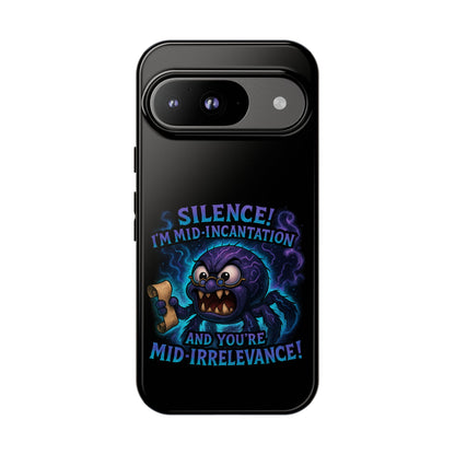 Phone Case — "Silence! I'm Mid-Incantation" Cute Angry Spider Magic Design