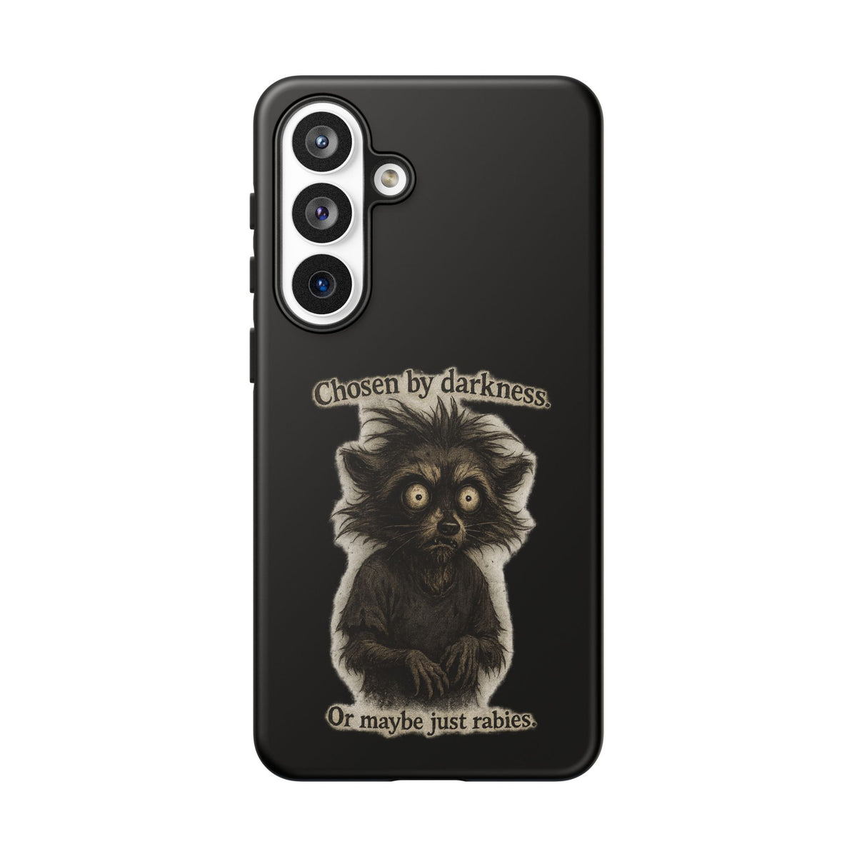Phone Case - "Chosen by Darkness (Or Maybe Just Rabies)" Cute Creepy Retro Creature Protective Case