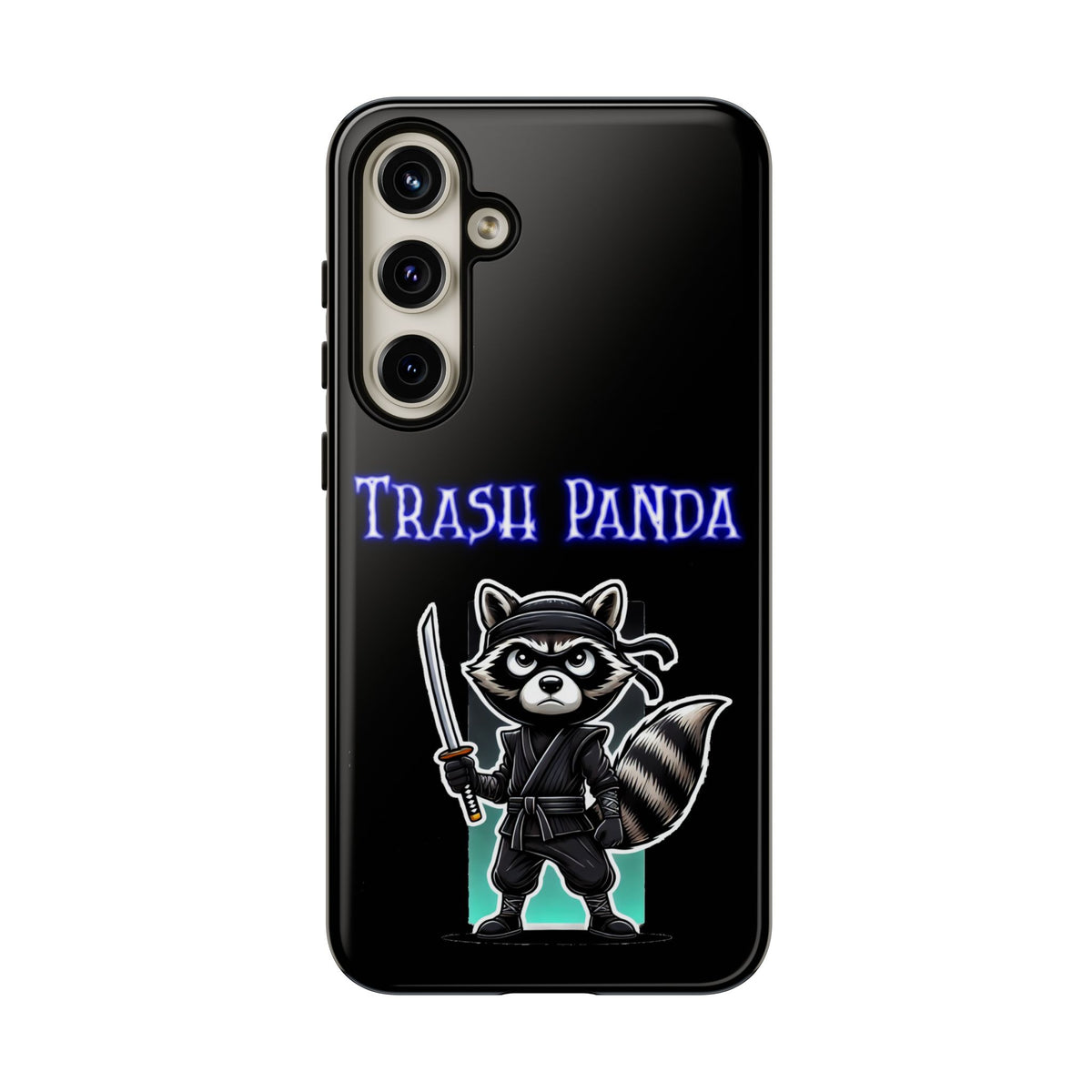 Trash Panda Ninja Phone Case — Cute Raccoon Warrior Protective Case