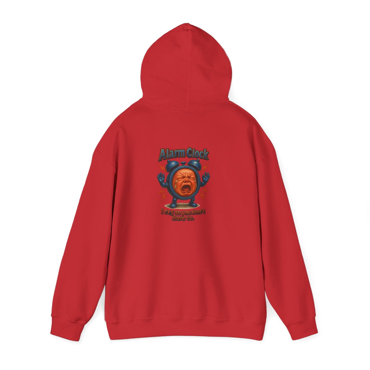 Angry Baby Graphic Hoodie - "Alram Clock" Retro Illustration Pullover