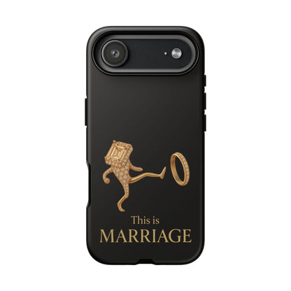 Phone Case - ‘This is Marriage’ Gold Ring Cartoon Design