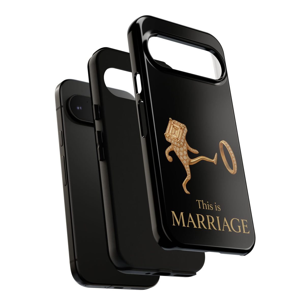 Phone Case - ‘This is Marriage’ Gold Ring Cartoon Design