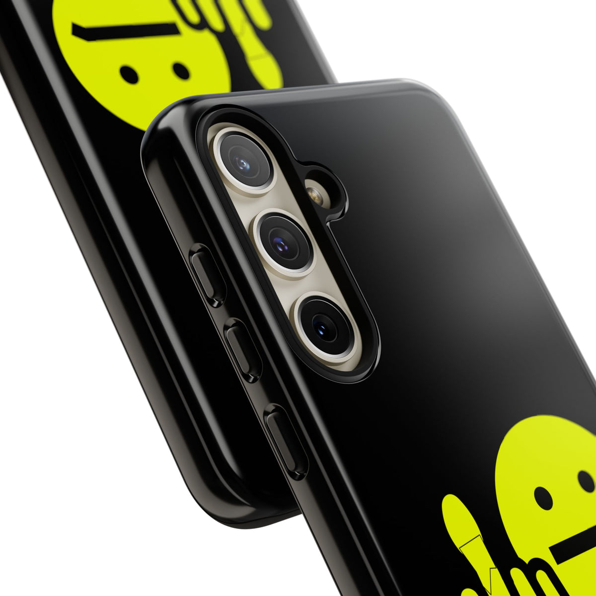 Phone Case — Neon Middle Finger Emoji Graphic