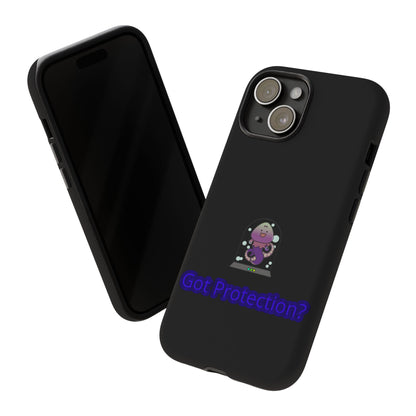 Phone Case — 'Got Protection?' Cute Purple Alien Anti-Shock Protective Cover