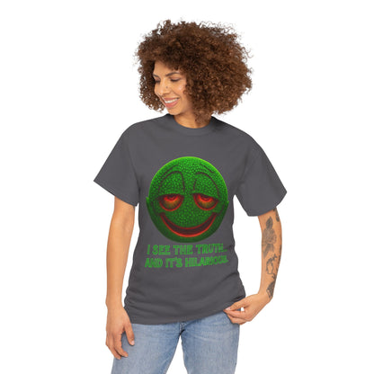I See the Truth... and It’s Hilarious – Trippy Neon Smiley T-Shirt