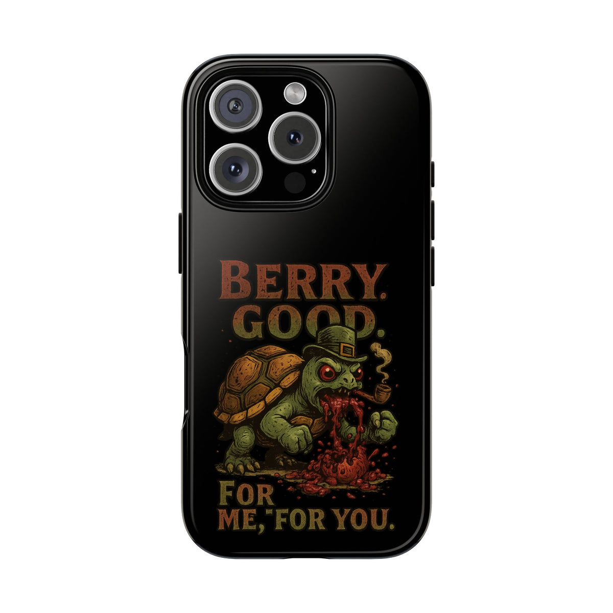 Phone Case — 'Berry Good' Zombie Turtle Graphic Tough Protective Case