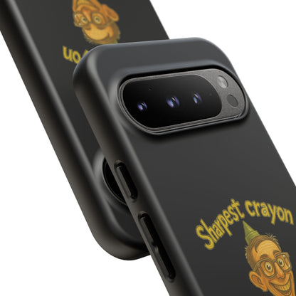 Phone Case — "Sharpest Crayon in the Tool Shed" Retro Teacher/Geek Protective Cover