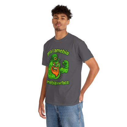 Amebia Your Face St. Patrick's Day T-Shirt — Funny Leprechaun Germ Graphic Tee