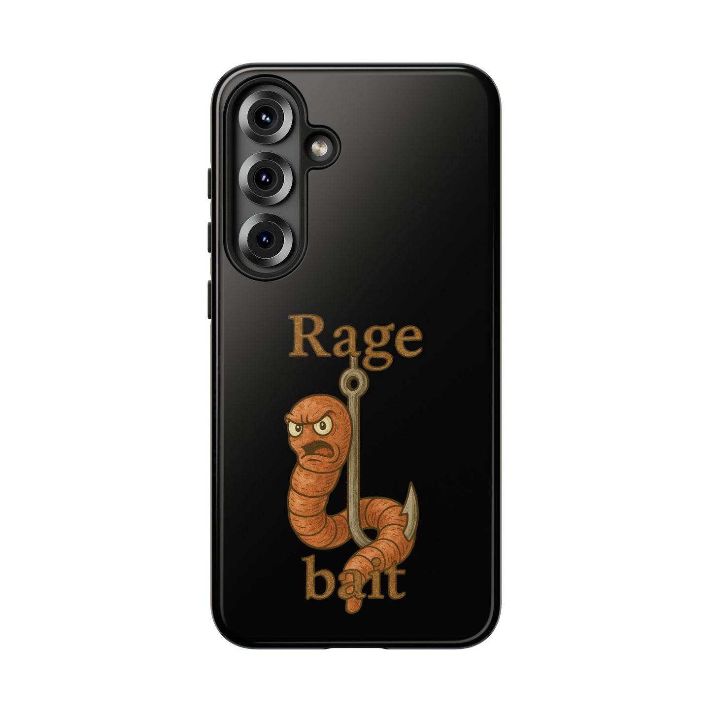 Phone Case — "Rage Bait" Angry Worm Fishing Design