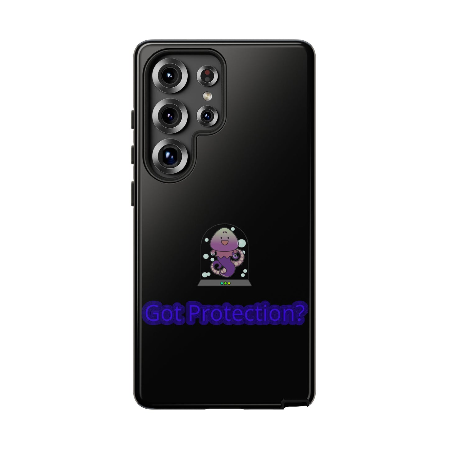 Phone Case — 'Got Protection?' Cute Purple Alien Anti-Shock Protective Cover