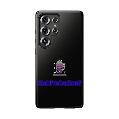 Phone Case — 'Got Protection?' Cute Purple Alien Anti-Shock Protective Cover