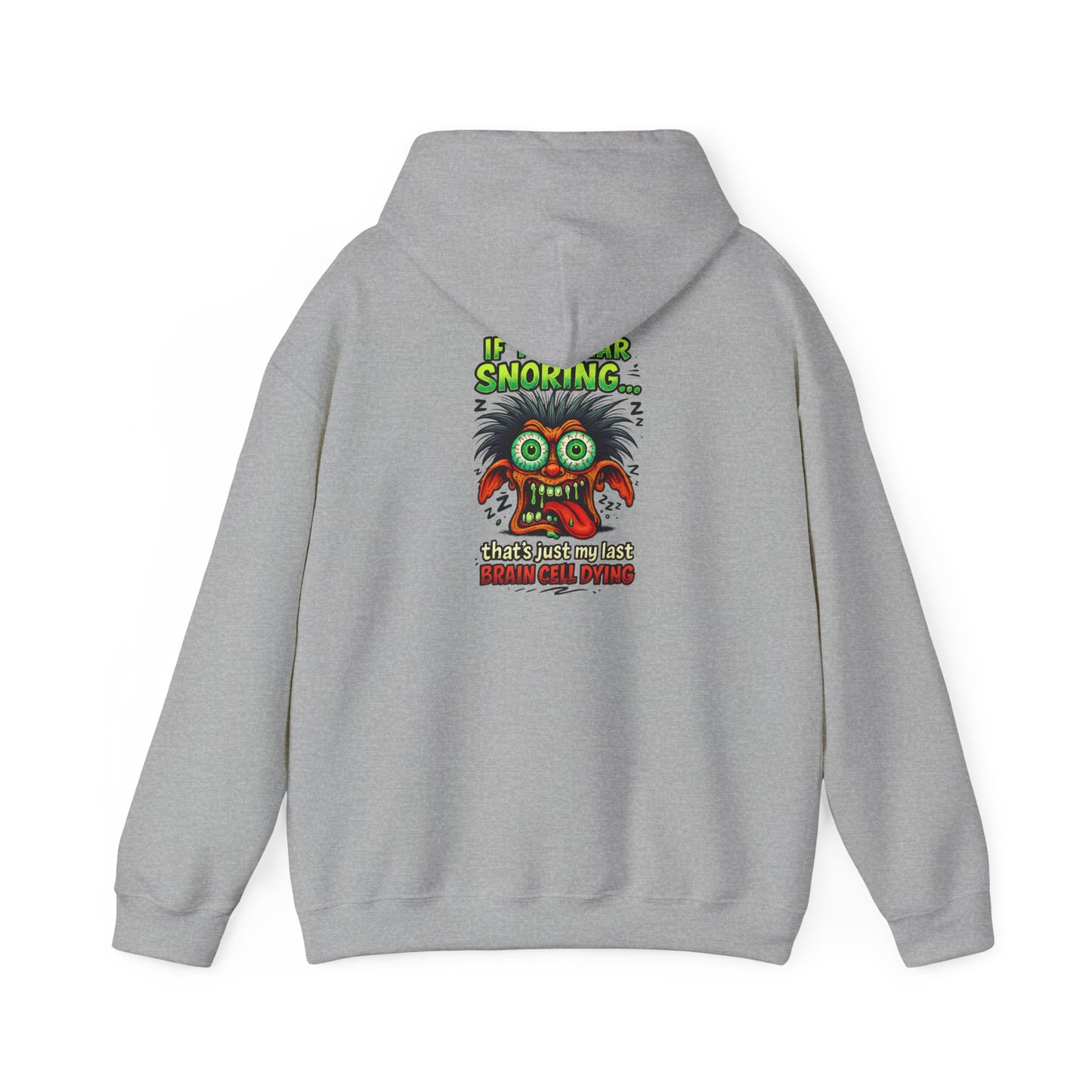 Funny Snoring Monster Hoodie – 'I'm Snoring' Graphic Back Pullover