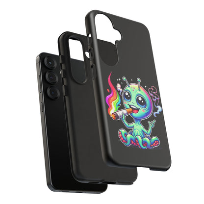 Alien Smoking Rainbow Joint Phone Case — Cute Psychedelic Cannabis iPhone Cover