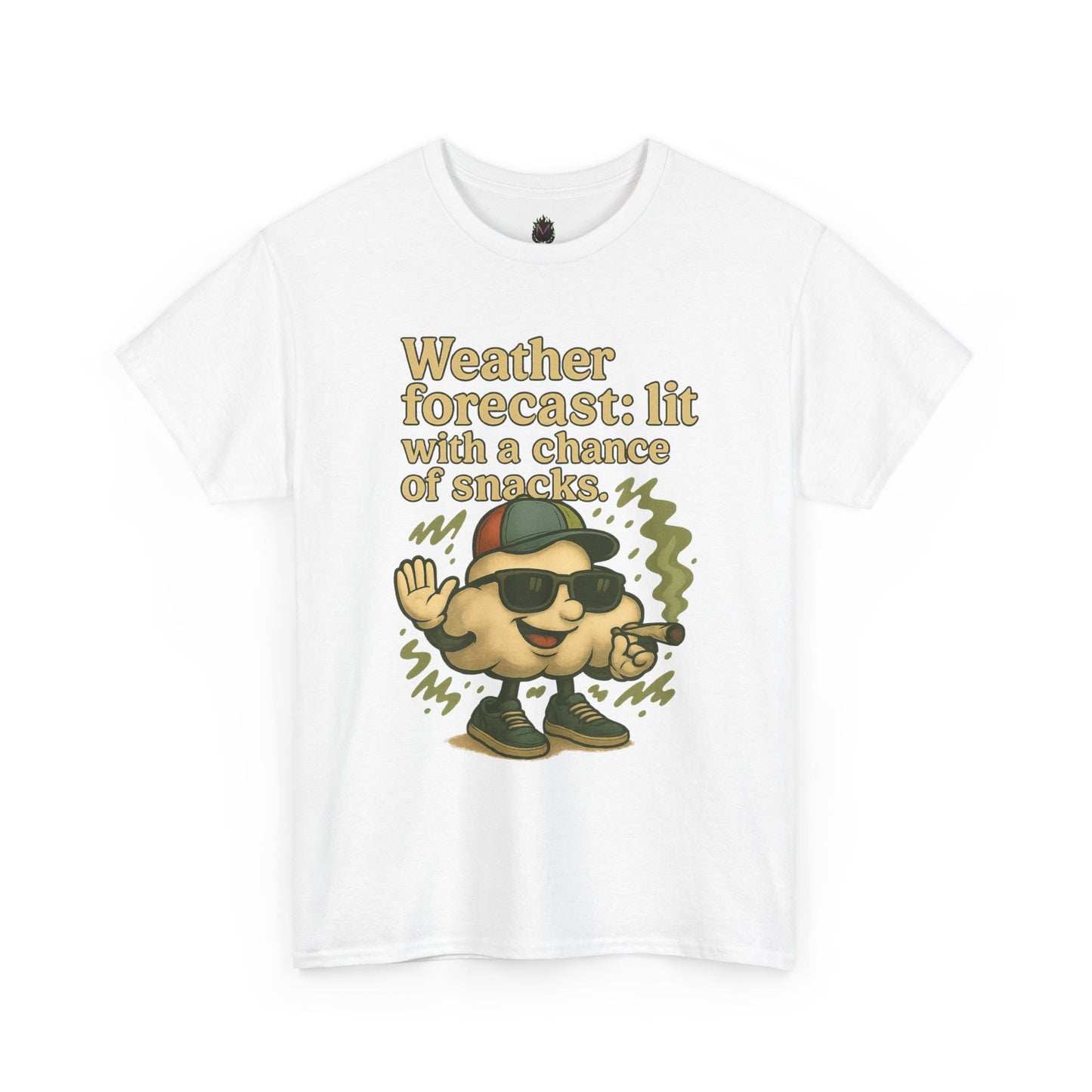 Weather Forecast: Lit With a Chance of Snacks – Chill Cloud T-Shirt