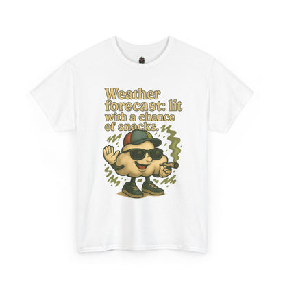Weather Forecast: Lit With a Chance of Snacks – Chill Cloud T-Shirt