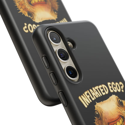 Phone Case — "Inflated Ego? Nah, It's Just Anxiety" Funny Pufferfish Design