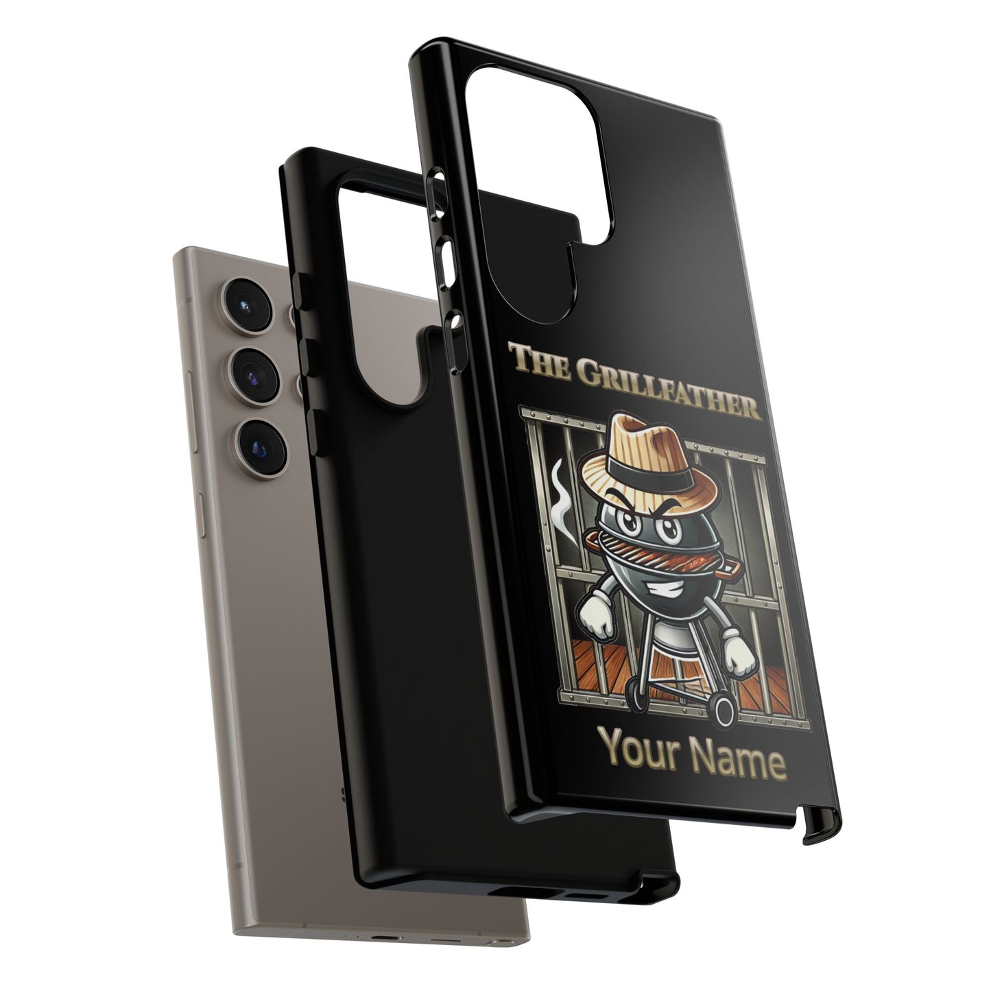 Grillfather Personalized Phone Case — Funny BBQ Smoker Design