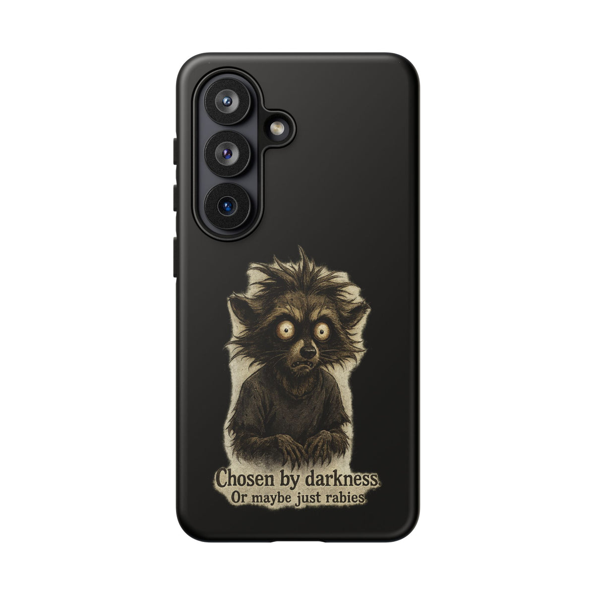 Phone Case — "Chosen by Darkness (Or Maybe Just Rabies)" Cute Creepy Lemur Design