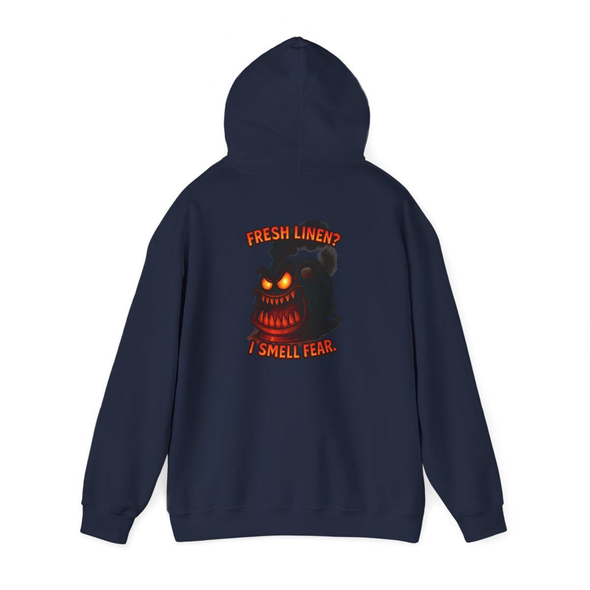 Horror Hoodie — 'Freshly Blended I Smell Fear' Graphic Back Sweatshirt