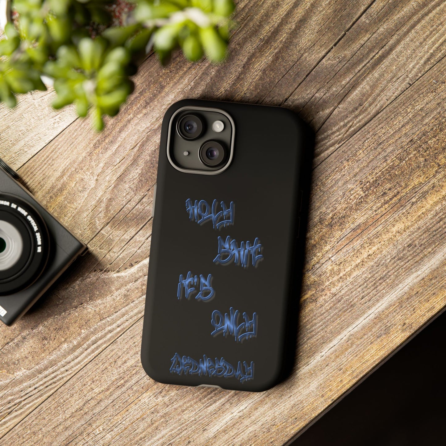 Phone Case — Blue Neon Graffiti "Tough Cases" Protective Cover