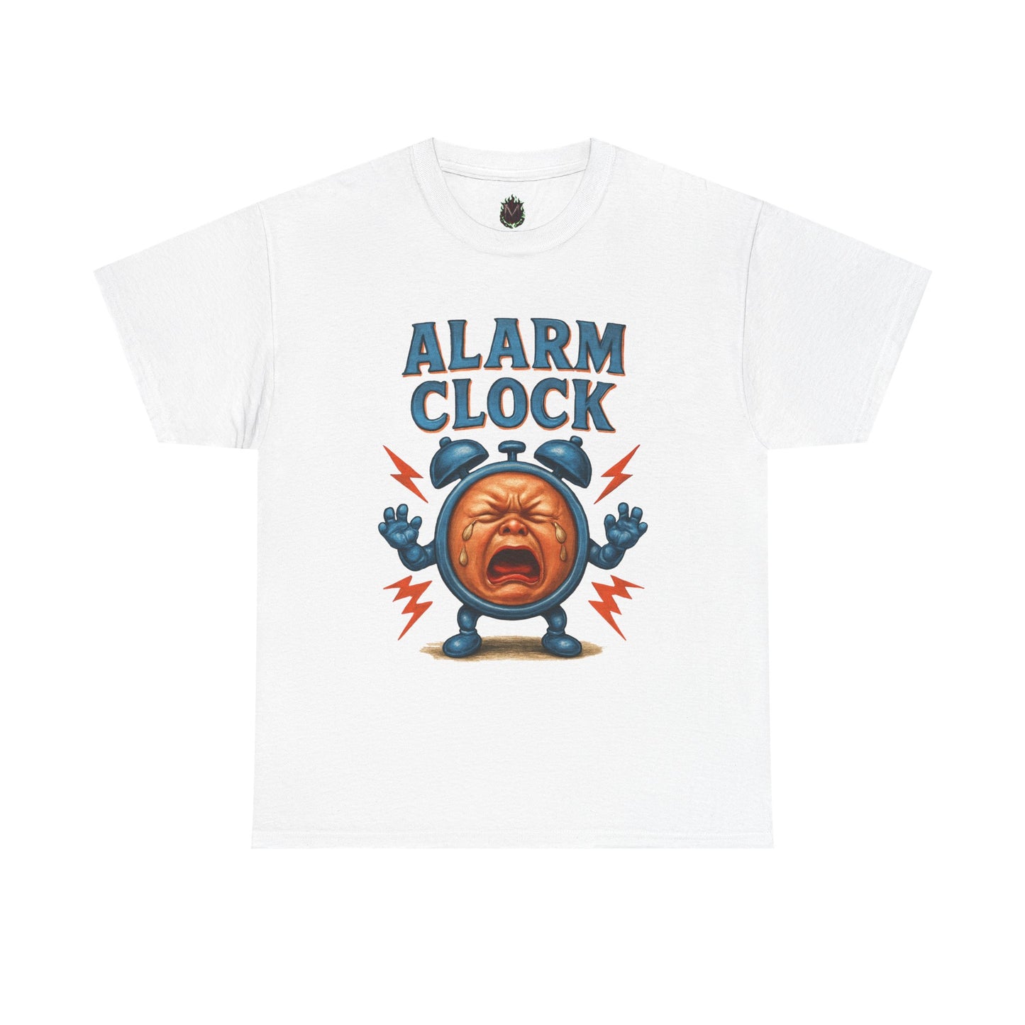 Alarm Clock crying face Tee | Funny Retro Alarm Clock design
