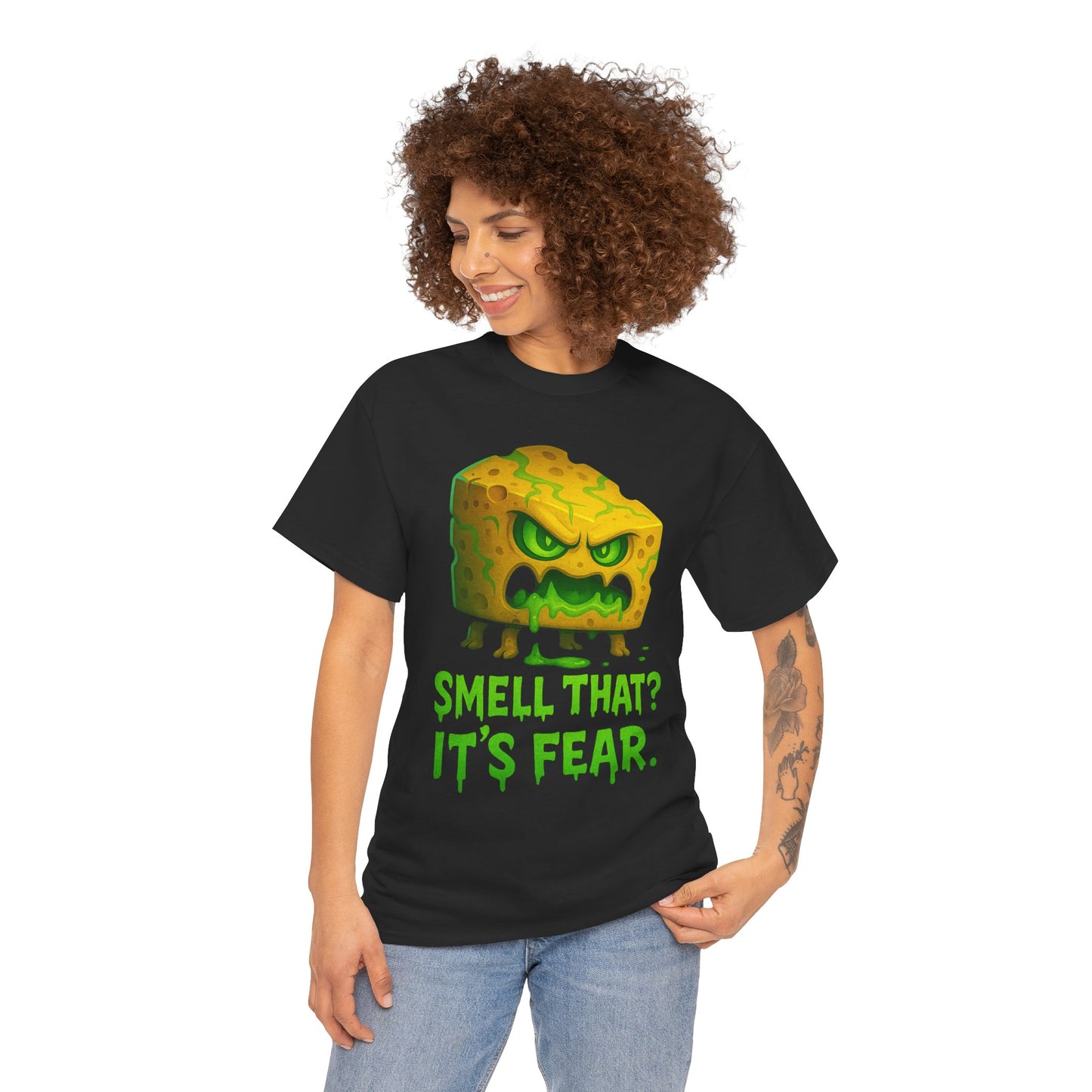Cheese Monster Tee - "Smell That? It's Fear." Funny Halloween T-Shirt